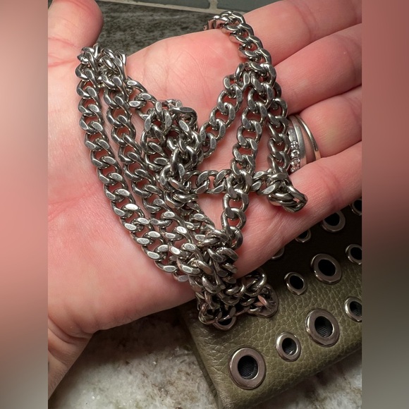 COACH Leather Grommet Chain Crossbody bag 🩶💚 - Picture 9 of 9